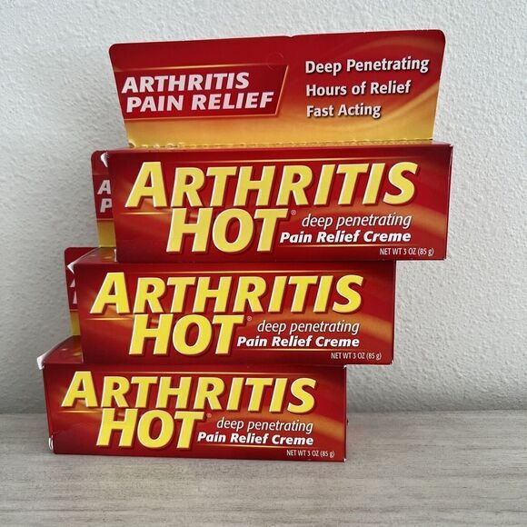 Arthritis Hot Pain Relief Creme 3 oz  x 3 Tubes Exp. 2025 - Picture 1 of 5